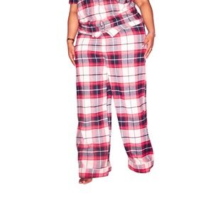 PrettyLittleThing Plus Plaid Wide Leg Pajama Pants 2XL NEW‎